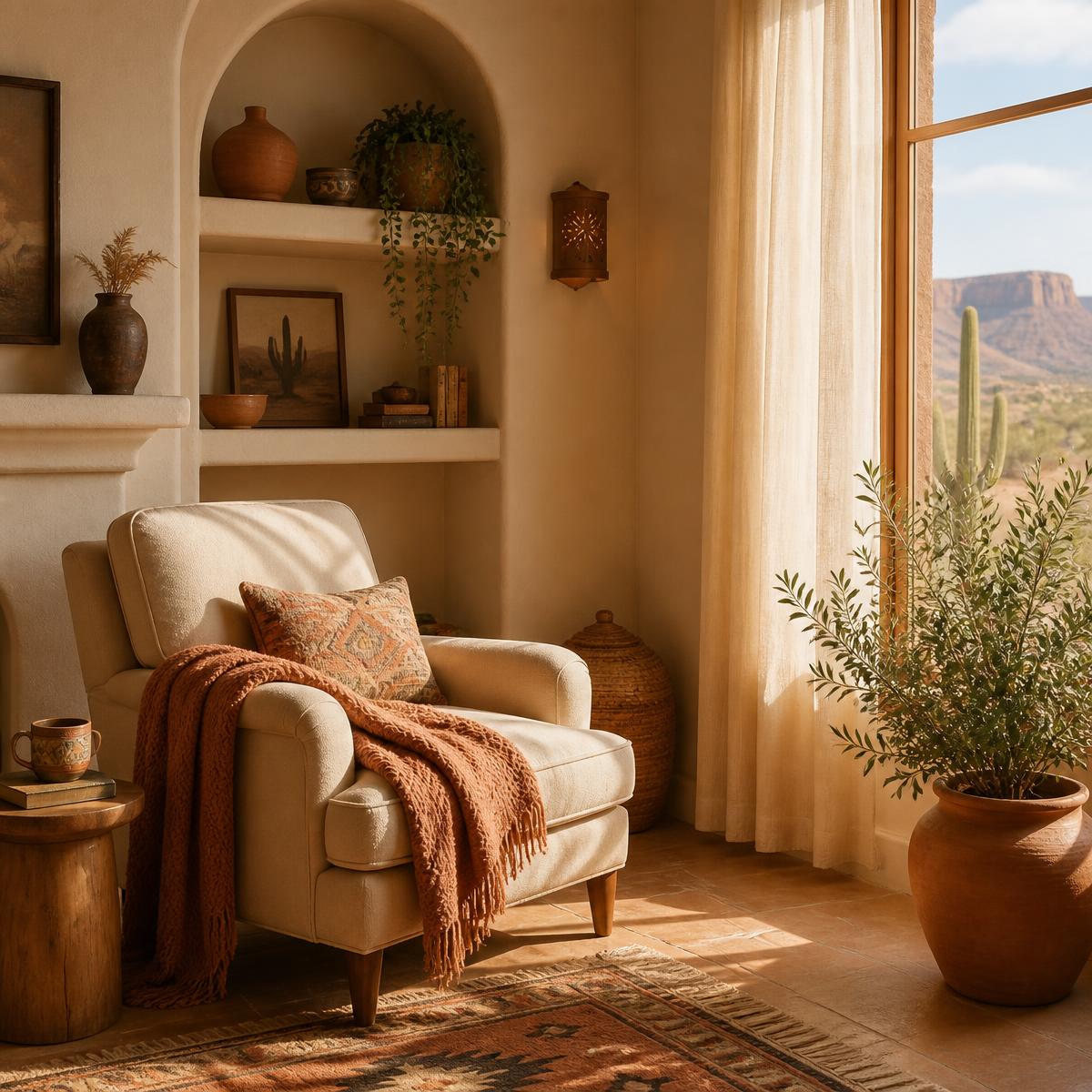 Un ambiente de hogar tranquilo y familiar.